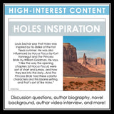 Holes Introduction Presentation - Discussion, Lois Sachar Biography, and Context