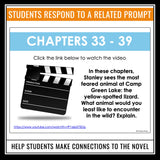 Holes Writing Prompts - Video Clips and Journal Writing - Louis Sachar