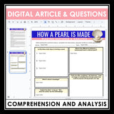 Nonfiction Reading Comprehension Digital Activities - How Pearls are Made