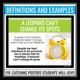 Idiom of the Week Posters - Classroom Bulletin Board Decor Idiomatic Expressions