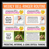 Making Inferences and Predictions Bell Ringers Activity - Impossible Questions