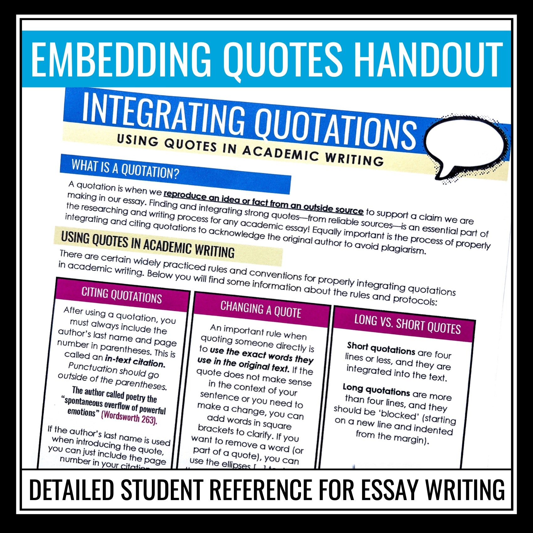 Embdedd Quote Examples Of Embedded Quotations