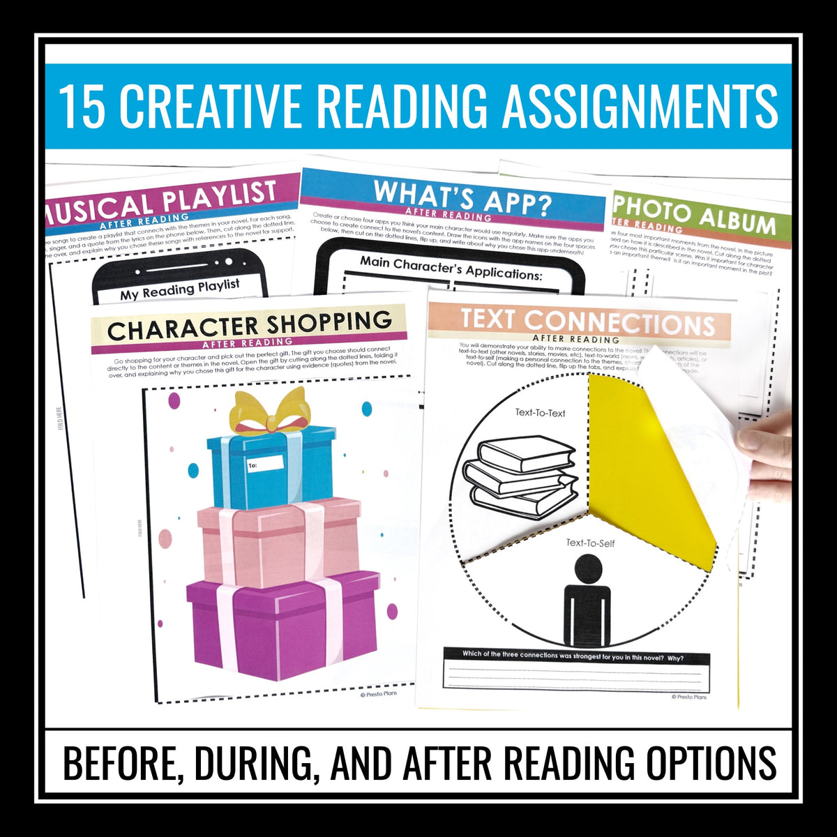 Student Reading Assignment Notebook Interactive Notebook Assignments for Any Novel - Reading Foldable Acti ...