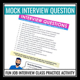 Interviews Presentation - Career or Job Application and Mock Interview Activity