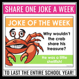 Joke of the Week - Funny Jokes Classroom Posters or Weekly Bell-Ringer Slides