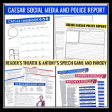 Julius Caesar Activity Bundle - Creative Activities & Assignments Shakespeare