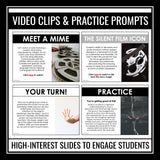 Mime and Pantomime Drama Lesson - Theater Presentation & Scene Starters Activity