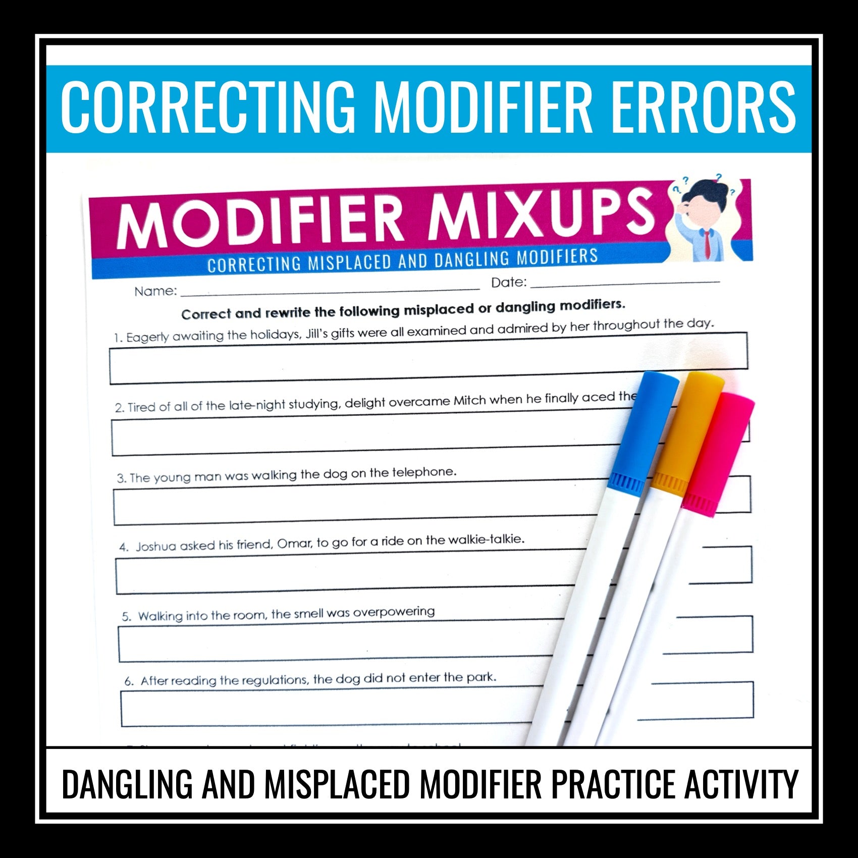 Misplaced Modifiers Worksheet Squinting And Dangling Modifiers