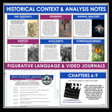 Night by Elie Wiesel Unit Plan - Novel Study Memoir Unit Digital Print Bundle