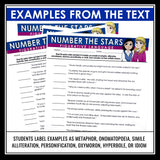 Number the Stars by Lois Lowry Figurative Language Assignments and Answer Keys