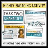 Percy Jackson and The Lightning Thief Escape Room Review Activity for The Novel