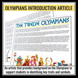 Percy Jackson and The Lightning Thief Activity - Olympians Cabin Matching Game