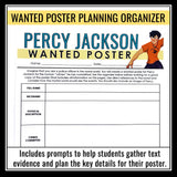 Percy Jackson and The Lightning Thief Activity - Percy's Wanted Poster Project