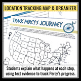 Percy Jackson and The Lightning Thief Activity Track Percy's Journey Across US