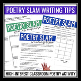 Poetry Slam Writing - Presentation, Handouts, Activities to Write a Slam Poem