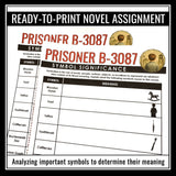 Prisoner B-3087 by Alan Gratz Symbolism Activity - Analyze Symbols in the Novel