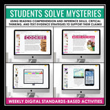 Reading Mysteries Program - Full Year Close Reading ELA Activities - Digital