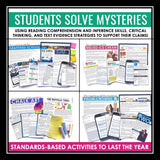 Reading Mysteries Program - Full Year Close Reading Inference Activities for ELA