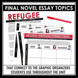 Refugee by Alan Gratz Final Essay Topics & Novel Themes Graphic Organizers