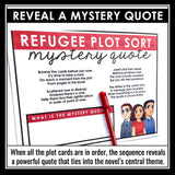 Refugee by Alan Gratz Activity - Creative Plot Diagram Game for the Novel