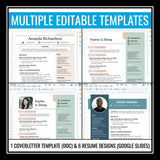 Resume and Cover Letter Lesson, Templates, Checklists, & Organizers – Digital