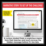 Simple Sentence Type Grammar Digital Escape Room Activity, Slides, and Quiz