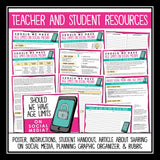 Socratic Seminar - Social Media Age Limits Slides, Graphic Organizers & Handouts