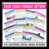 Grammar Bell Ringers and Task Cards - Editing Social Media Post Grammar Activity