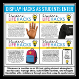 Student Life Hacks – Weekly Bell Ringers SEL, Habits, Friendships & Organization