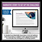 Subject Verb Agreement Grammar Escape Room Digital Activity, Slides, & Quiz