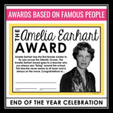 End of the Year Teacher Awards - Famous People School Staff Award Certificates