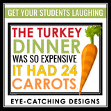 Thanksgiving Pun Posters - Funny Classroom Bulletin Board Decor for Thanksgiving