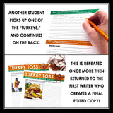 Thanksgiving Writing Activity - Turkey Toss Collaborative Story Writing Activity
