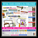 The ELA Games | Back to School Middle High ELA Full-Year Team Building Program