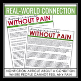 The Giver Activity - A World Without Pain Article and Novel Assignment