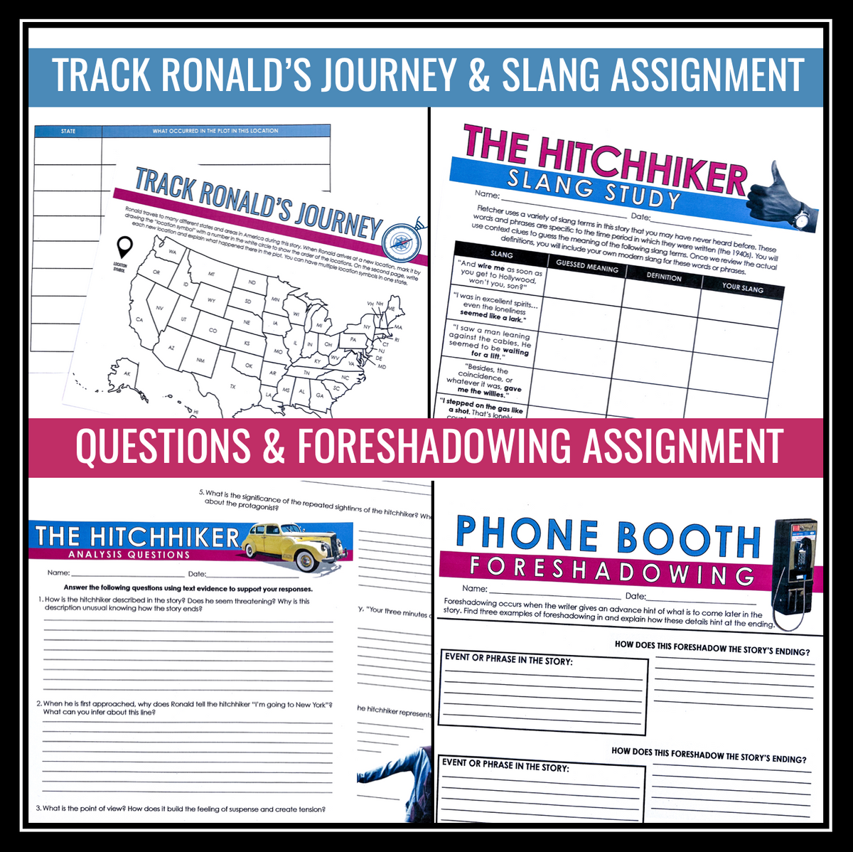 The Hitchhiker by Lucille Fletcher Radio Play Drama Activities & Assig