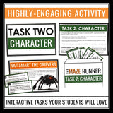 The Maze Runner Escape Room Activity - Breakout Review for James Dashner's Novel