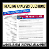 The Pedestrian by Ray Bradbury - Short Story Slides, Assignments, & Activities