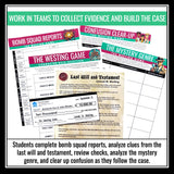 The Westing Game Detective Case File - Novel Study Creative Activities Bundle
