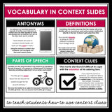 The Westing Game Vocabulary Booklet, Presentation, and Answer Key