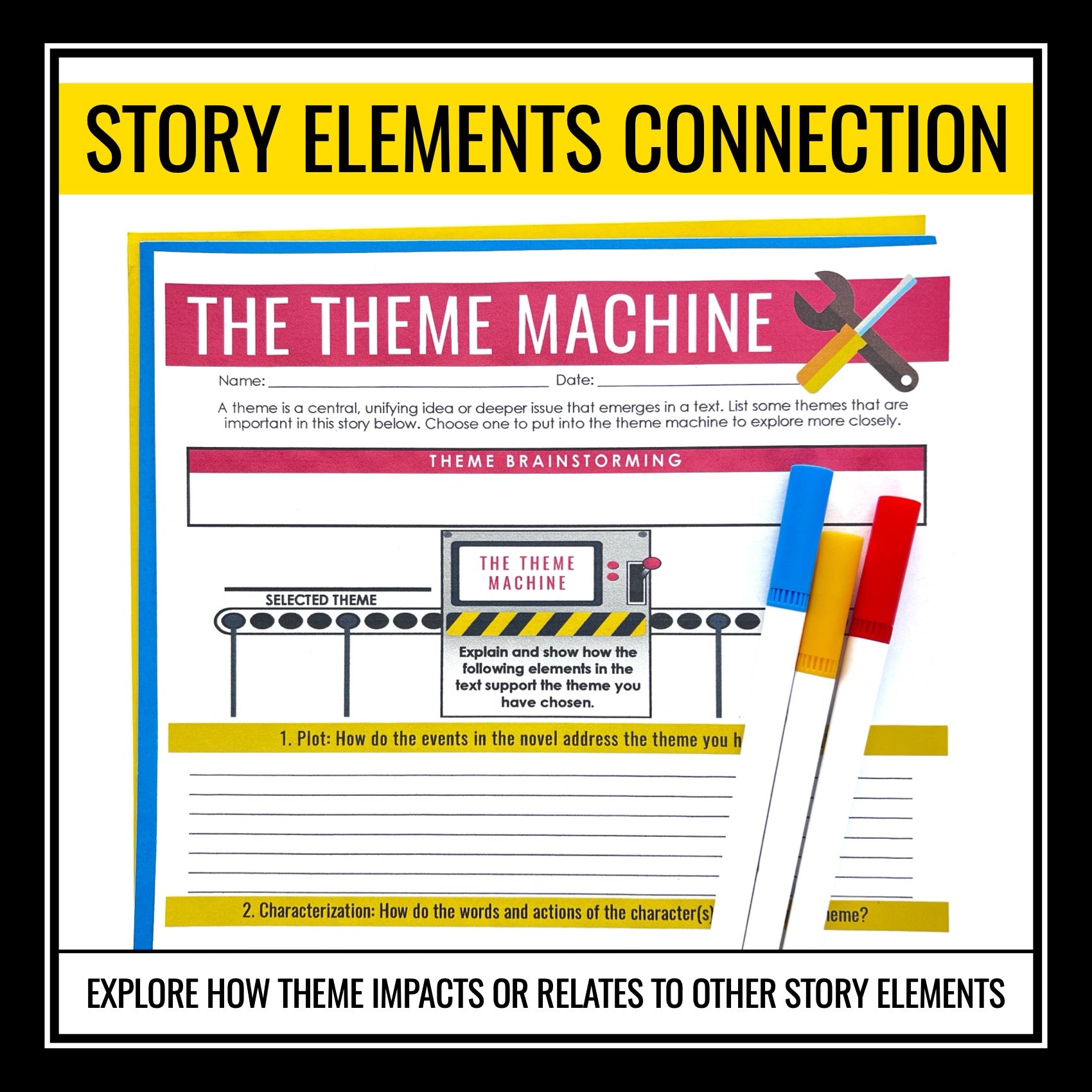 Theme Assignment for Any Novel or Short Story - Story Elements