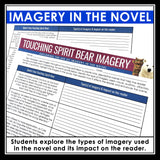 Touching Spirit Bear Activity - Analyzing Novel Imagery & Descriptive Writing
