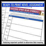 Touching Spirit Bear Symbolism Assignment - Analyzing Symbols in the Novel
