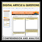 Nonfiction Reading Comprehension Digital Article and Activities - Volcanoes