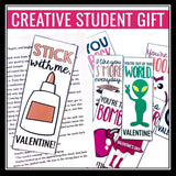 Valentine's Day Bookmarks - Funny Puns Student Gift for Valentine's Day