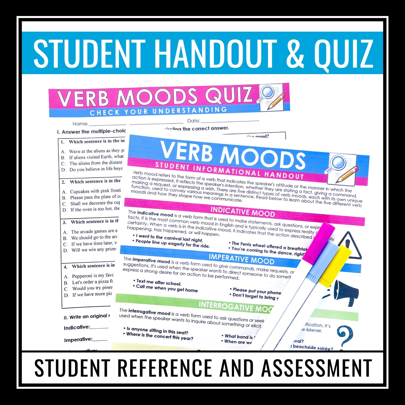 Subjunctive Mood Worksheet Verb Moods Grammar Lesson Indicative,