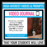 Video Journal Writing Prompts - Video Clip Opinion and Personal Writing Volume 2