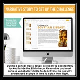 Vocabulary in Context Presentation & Digital Escape Room Reading Activity Game