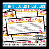 Inference Activity: What Am I? Mystery Object Task Cards Close Reading Game