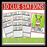 Christmas Mystery Activity - Missing Reindeer ELA Skills Holiday Class Activity
